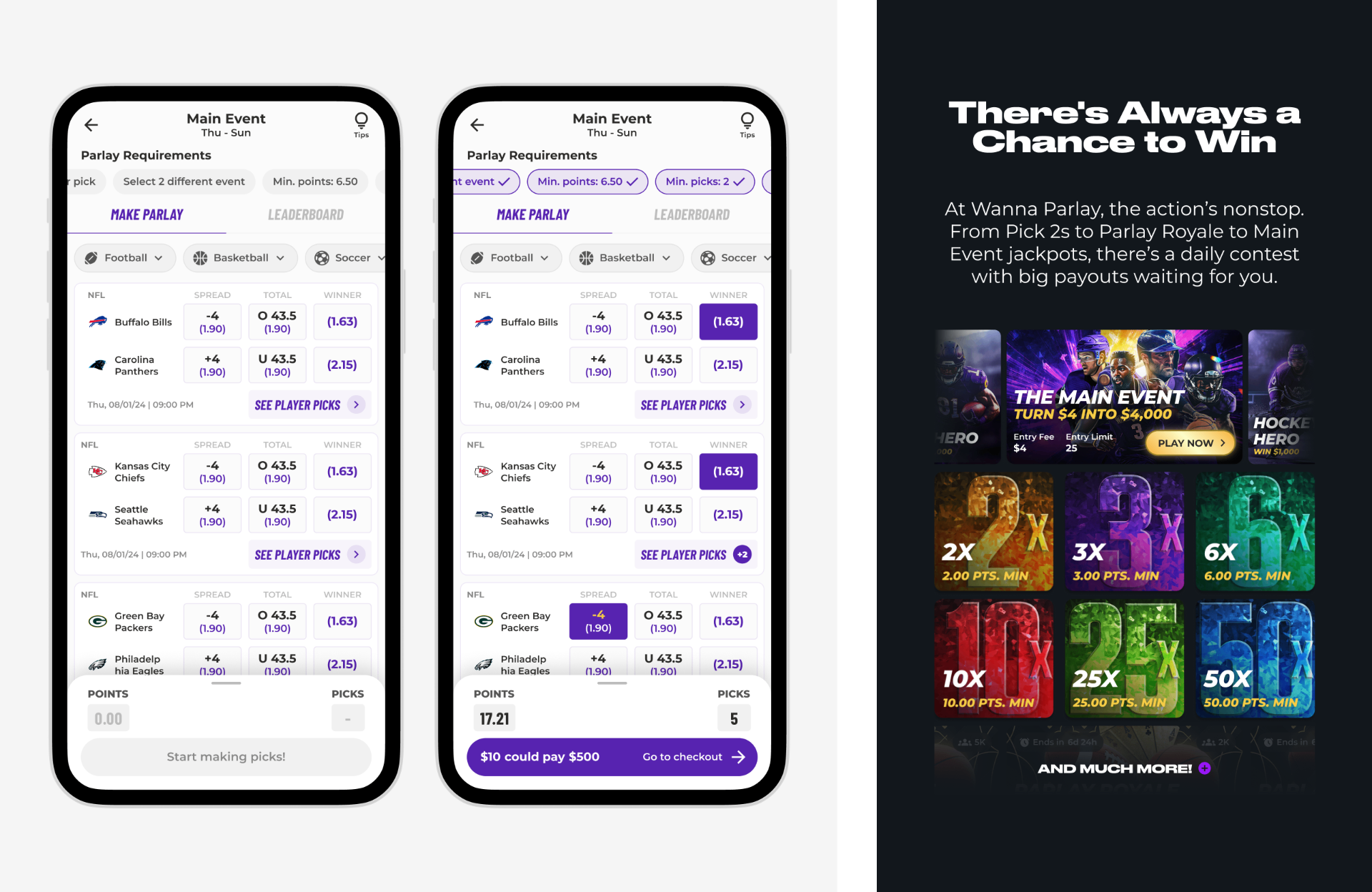 Main Event — Make Parlay